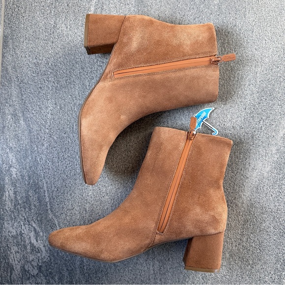 NIB Aqua College Women's Waterproof  "Echo" Dress Ankle Booties Tan Suede Sz 8.5 - Picture 5 of 14
